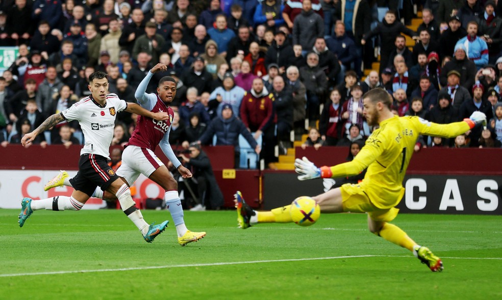 Leon Baile em a&ccedil;&atilde;o pelo Aston Villa &mdash; Foto: REUTERS