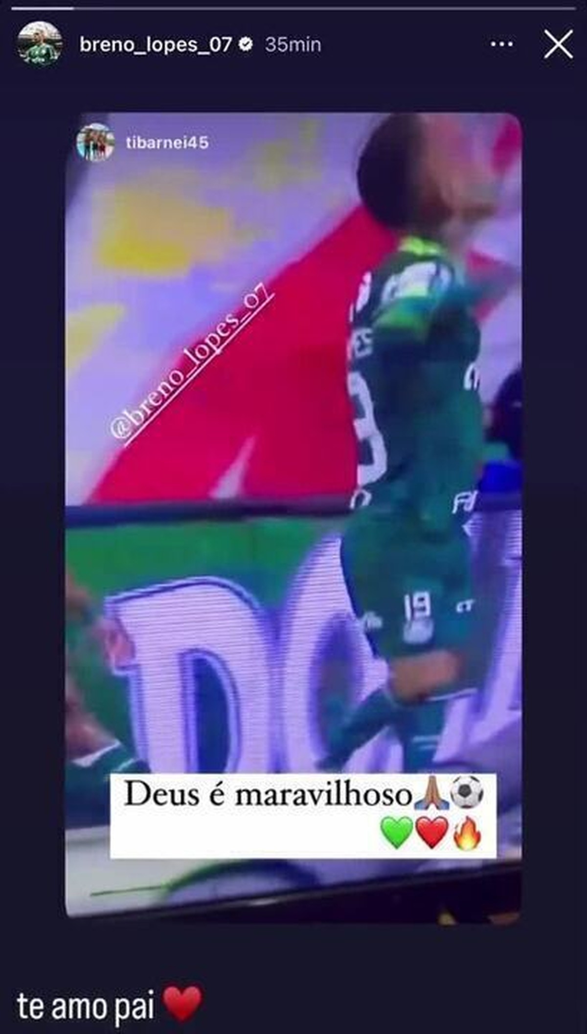 Breno Lopes, do Palmeiras, reposta vídeo do pai nas redes: 