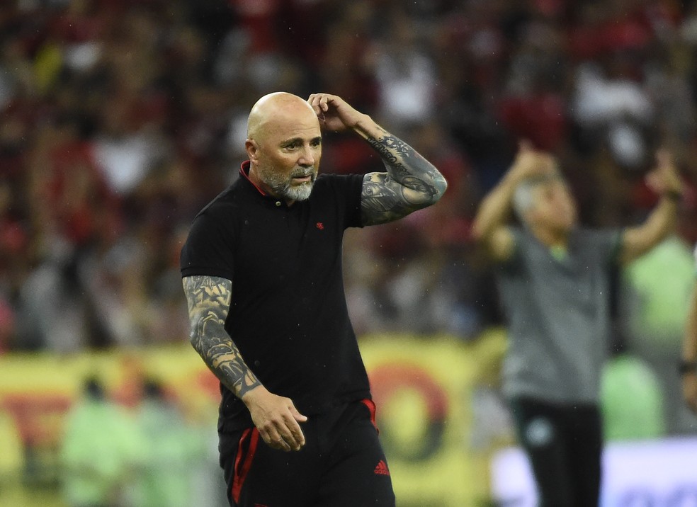 Jorge Sampali em Flamengo x Goi&aacute;s pelo Brasileir&atilde;o &mdash; Foto: Andr&eacute; Dur&atilde;o