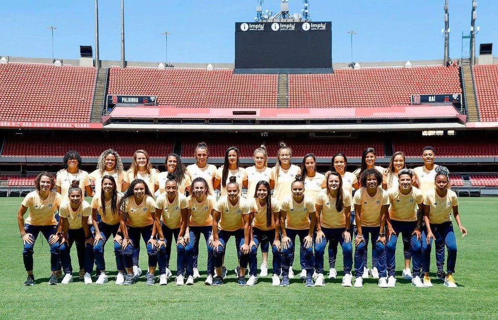 Elenco feminino do São Paulo para 2024 — Foto: Rubens Chiri/ saopaulofc