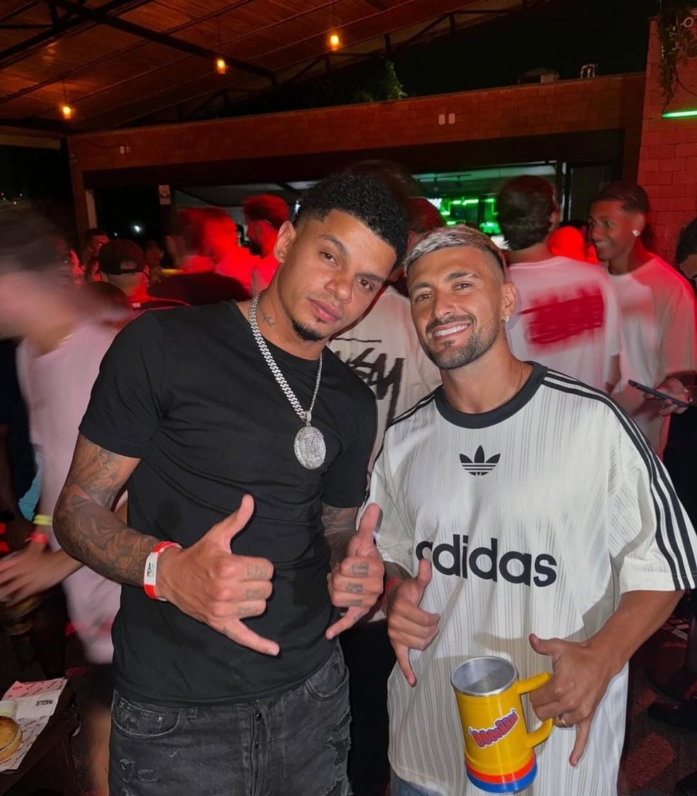 Arrascaeta na festa do título carioca do Flamengo na Zona Sul — Foto: Divulgação