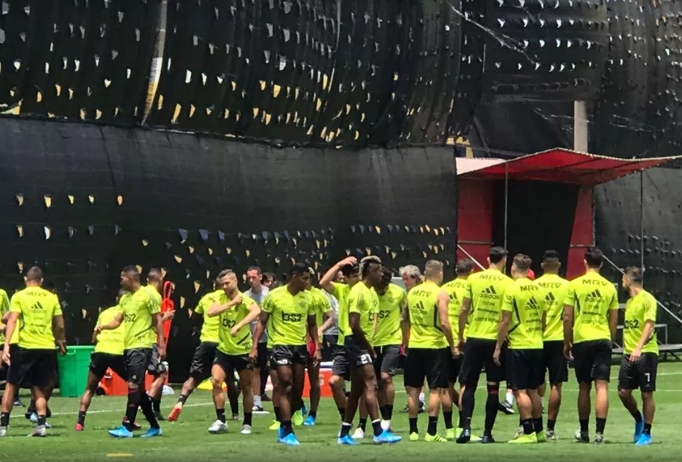 Lonas contra espionagem implementadas por Jorge Jesus em 2019  Foto: Cah Mota