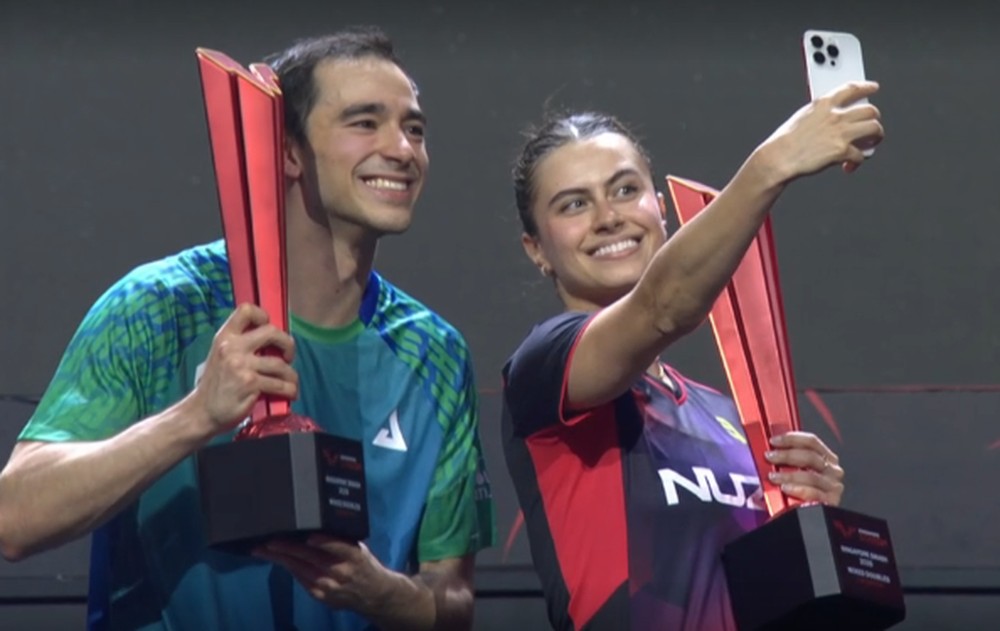 Hugo Calderano e Bruna Takahashi conquistam título inédito no Smash de Singapura