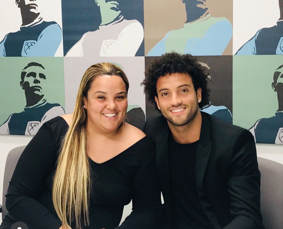 A empresria Juliana Gomes e Felipe Anderson  Foto: Acervo Pessoal