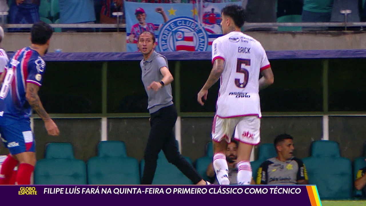 Filipe Luís fará na quinta-feira o primeiro clássico como técnico