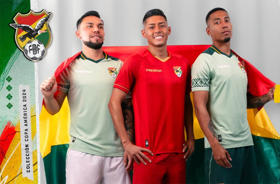 Camisa da Bolívia — Foto: Divulgação/Marathon