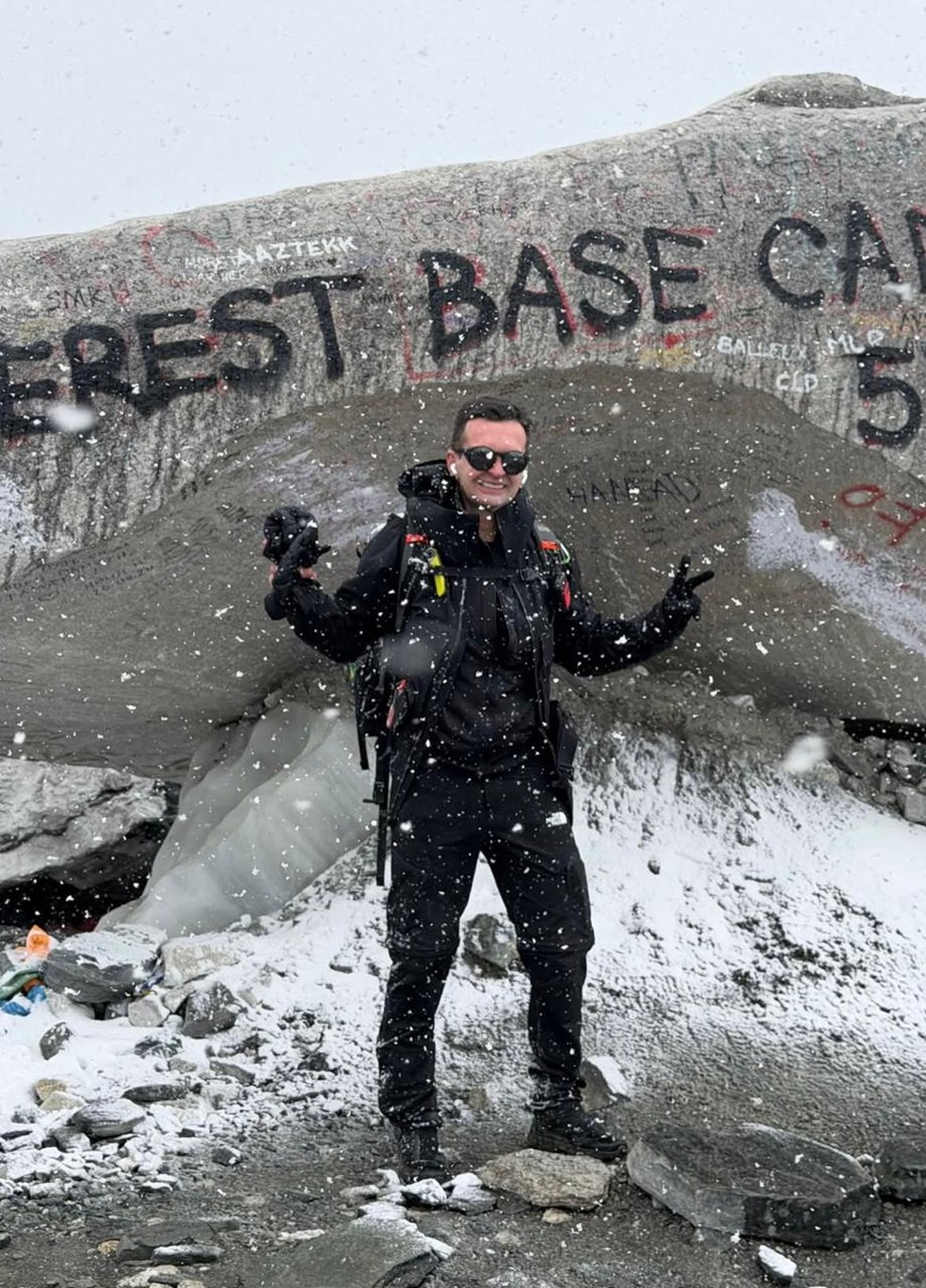 Adalberto Neto em nova expedição rumo ao cume do Monte Everest — Foto: Arquivo Pessoal