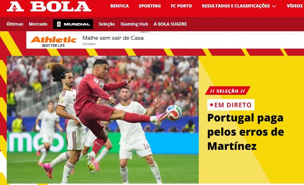 Repercussão internacional após eliminação de Portugal