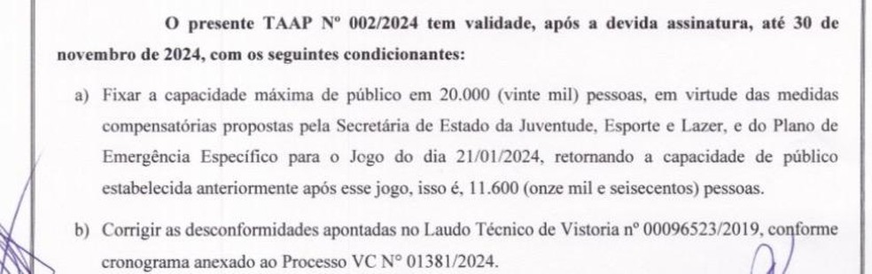 TAAP, Estádio Almeidão — Foto: Reprodução