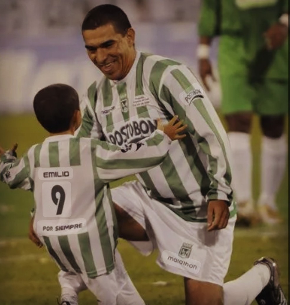Aristizábal; pai e filho; atacantes colombianos — Foto: Reprodução/Instagram