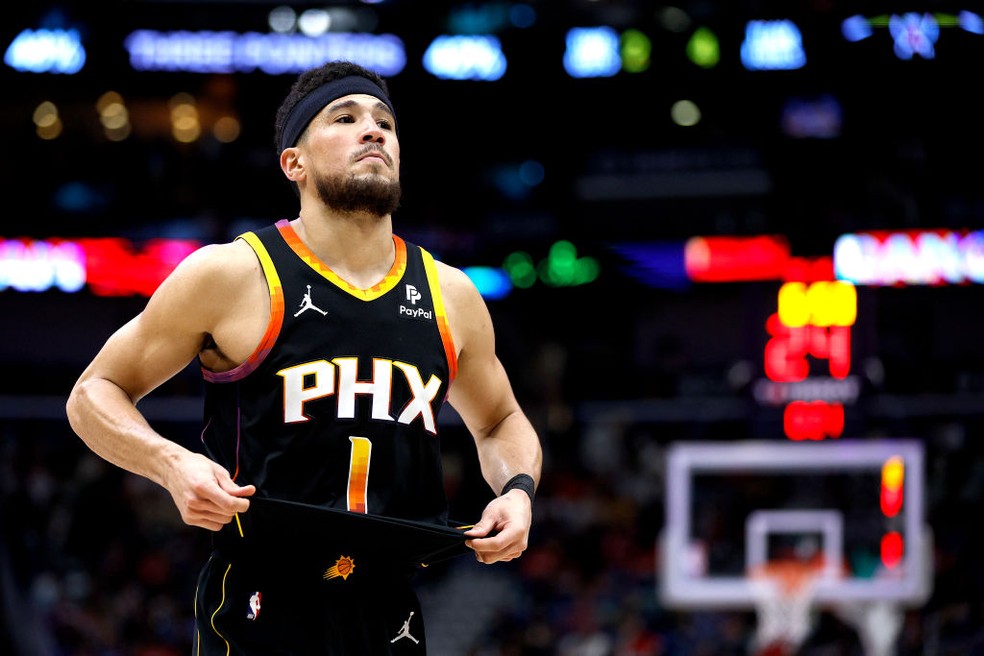 Devin Booker Phoenix Suns NBA — Foto: Sean Gardner/Getty Images