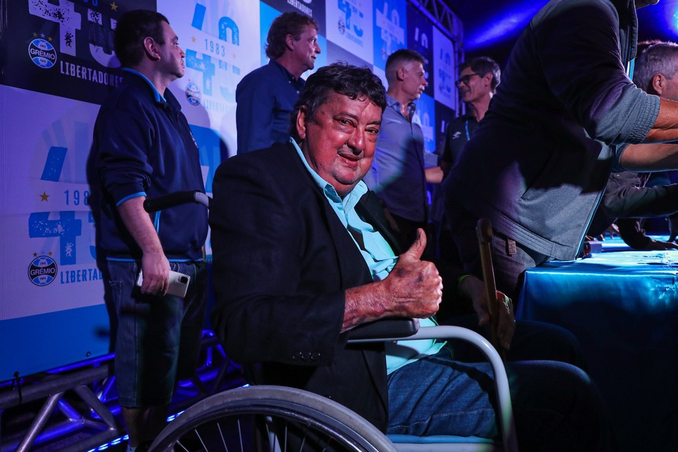 César, autor do gol do título do Grêmio na Libertadores de 1983 — Foto: Morgana Schuh/Grêmio