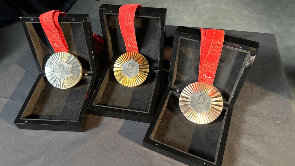 Medalhas Paralimpíadas de Paris — Foto: Giovana Pinheiro