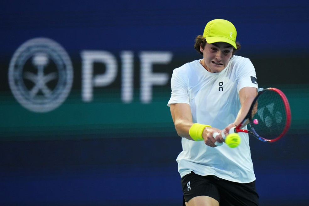João Fonseca x De Minaur - Miami Open — Foto: Chris Arjoon/Icon Sportswire via Getty Images