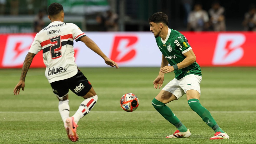 Piquerez em Palmeiras x São Paulo — Foto: César Greco/Palmeiras