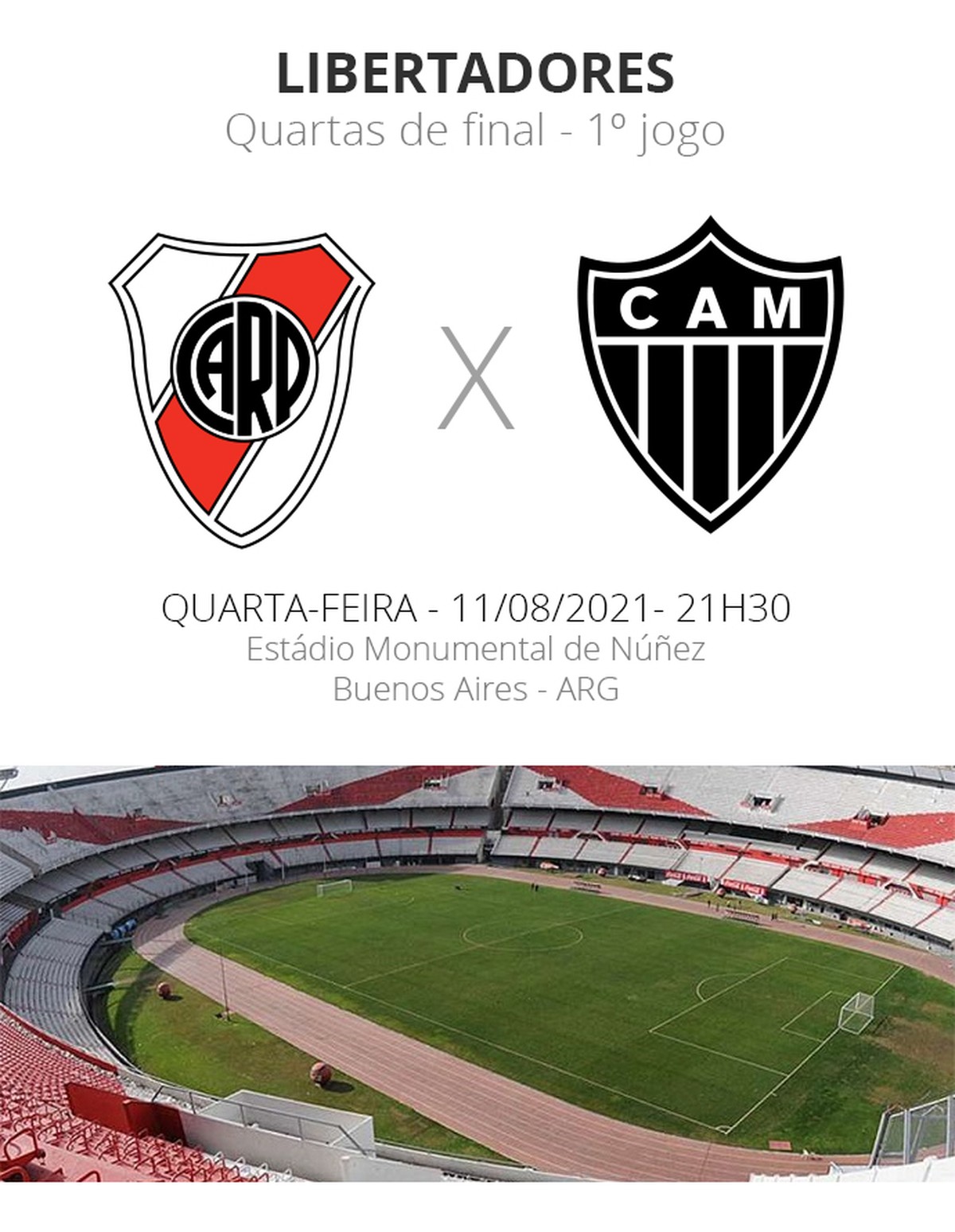 Atlético-MG x River Plate ao vivo: onde assistir, escalação