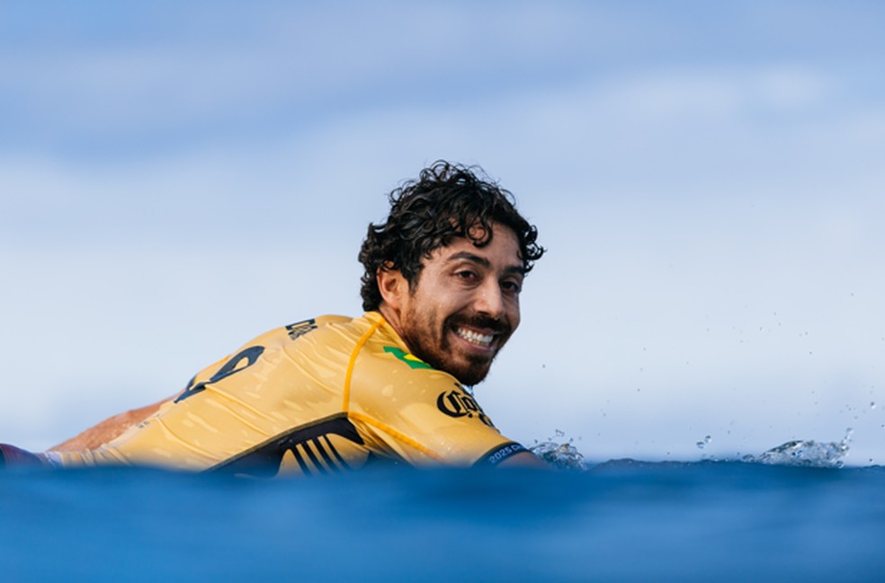 Yago Dora no WSL Finals em Fiji — Foto: WSL