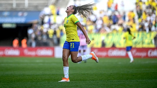 Potiguar Priscila marca nos acréscimos, e Brasil vence Japão em amistoso - Foto: (Nayra Halm/Staff Images Woman/CBF)