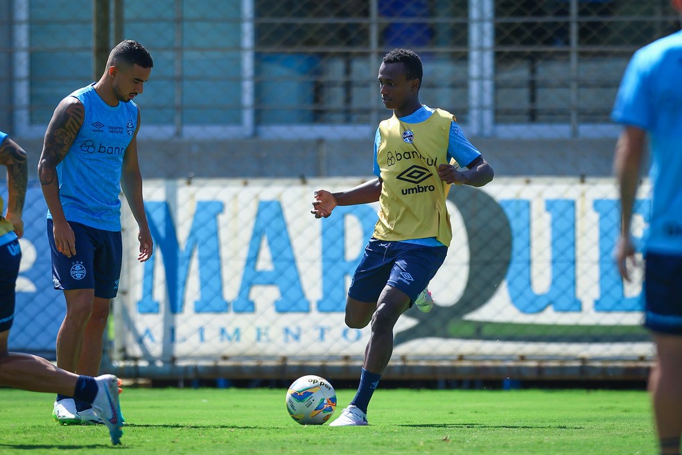 Nathan Fernandes, atacante do Grêmio — Foto: Lucas Uebel/Grêmio