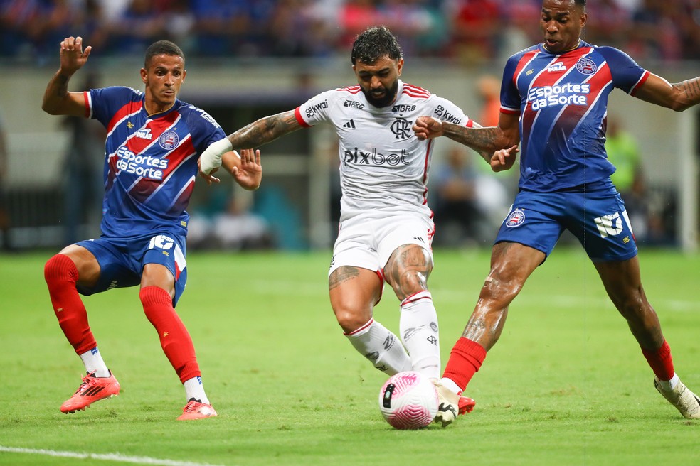 Gabigol em Bahia x Flamengo — Foto: Gilvan de Souza/Flamengo