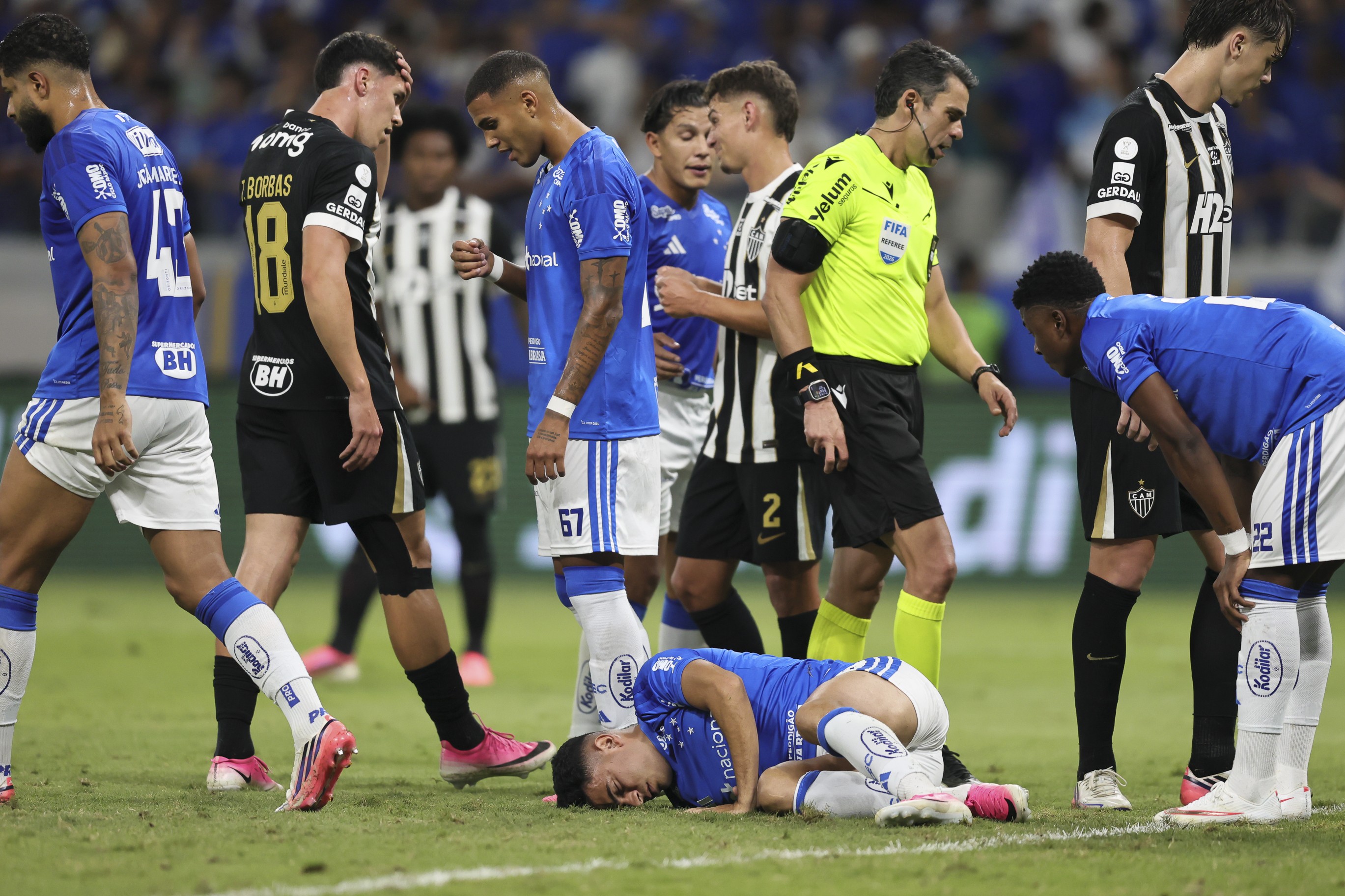 Bruno Rodrigues sofre fraturas graves em clássico contra o Atlético-MG