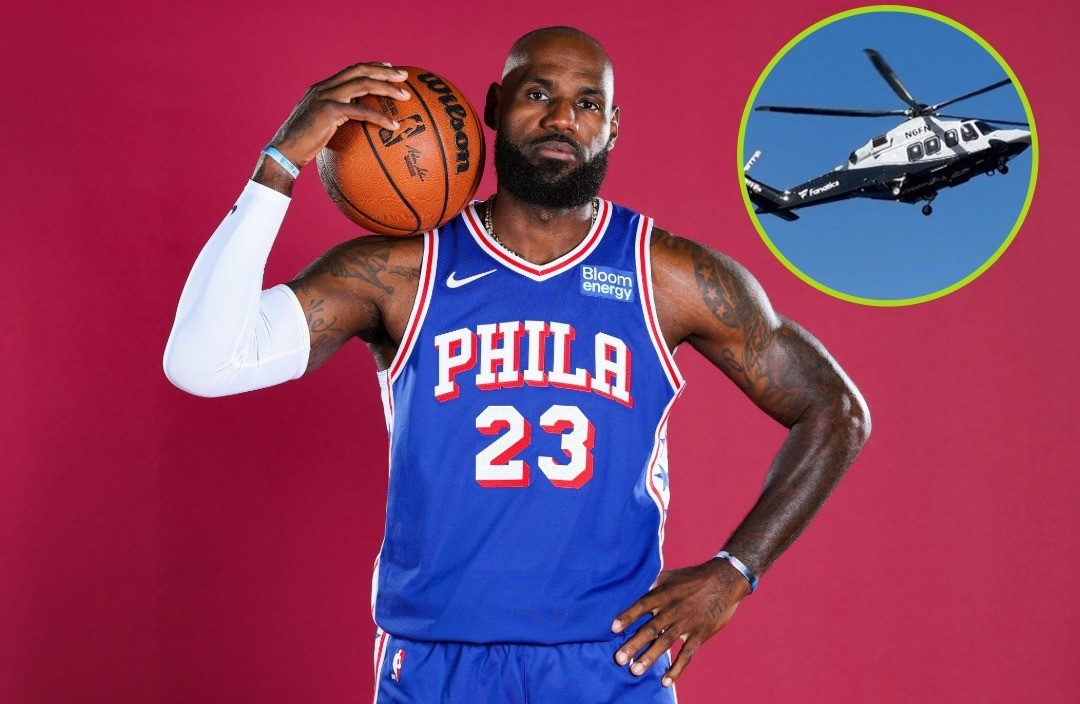 LeBron James usa helicóptero com custo milionário por temporada para treinar nos Sixers; entenda