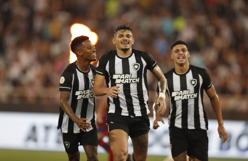 Tiquinho Soares comemora mais um gol pelo Botafogo — Foto: Marcelo de Jesus