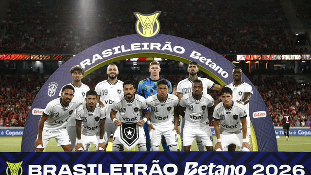 Time do Botafogo antes de enfrentar o Athletico-PR