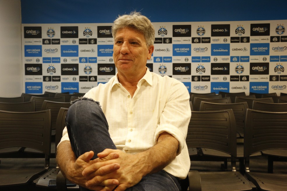 Renato Portaluppi fala sobre momento no Grêmio — Foto: João Victor Teixeira