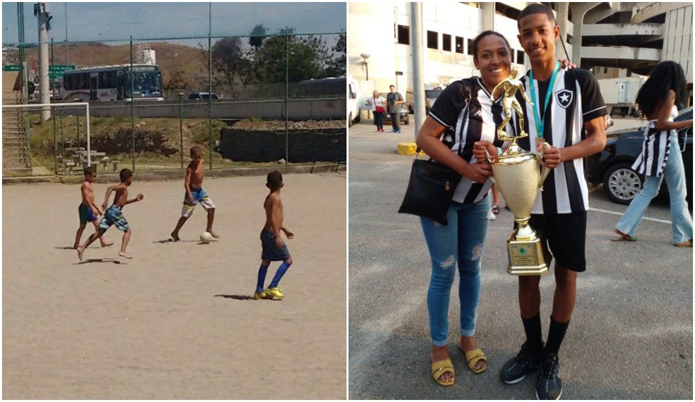 Aiyran Cuiabá na comunidade Buraco do Boi ao lado da mãe