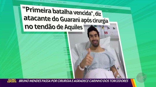 Bruno Mendes fica à disposição no Guarani e vive expectativaroleta sorteiovoltar a atuar após sete meses - Programa: Globo Esporte - Campinas/Piracicaba 