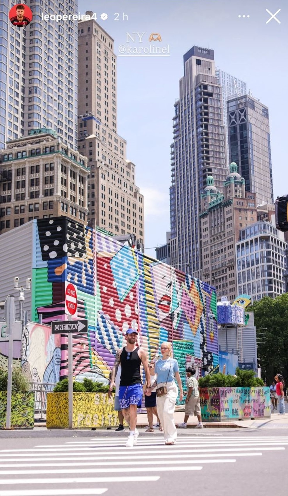 Léo Pereira curte folga em Nova York — Foto: Reprodução/Instagram