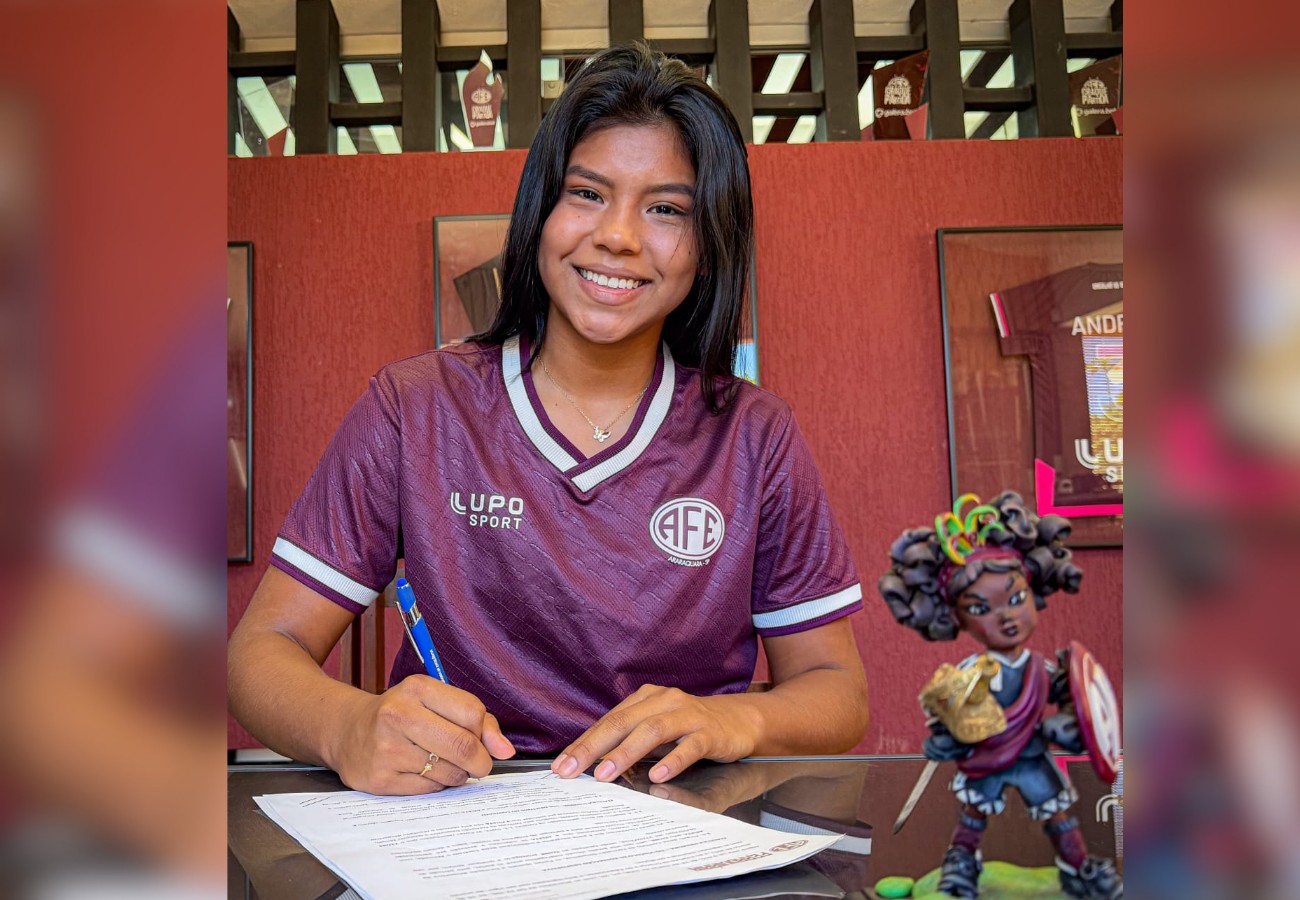 Jovem indígena do TO é contratada pela Ferroviária após passagem por time de ex-Flamengo