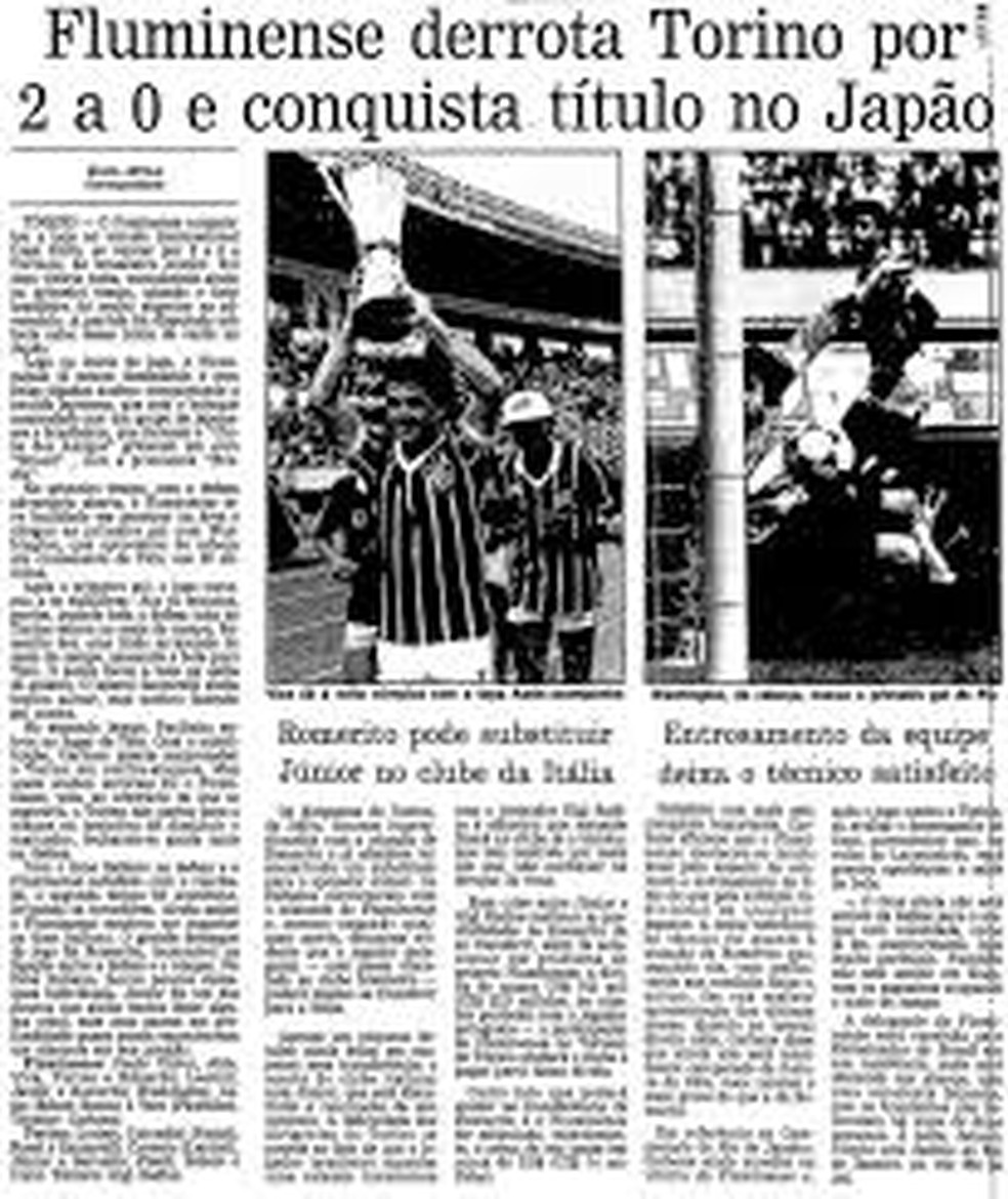 Jornais destacam vitória do Fluminense sobre o Torino — Foto: Reprodução