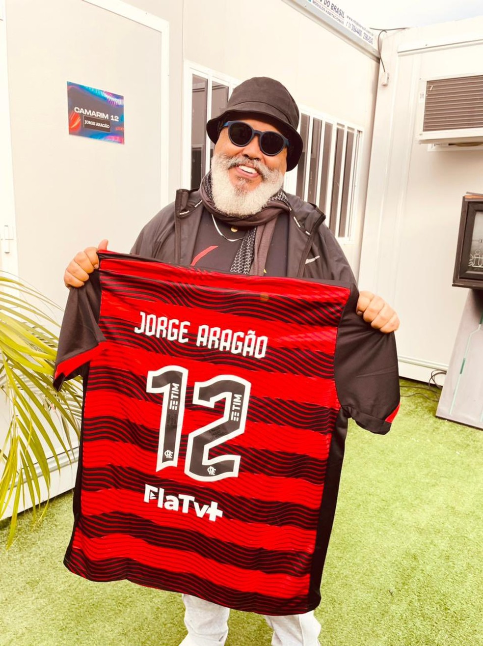 Jorge Aragão é torcedor do Flamengo — Foto: Flamengo/Divulgação