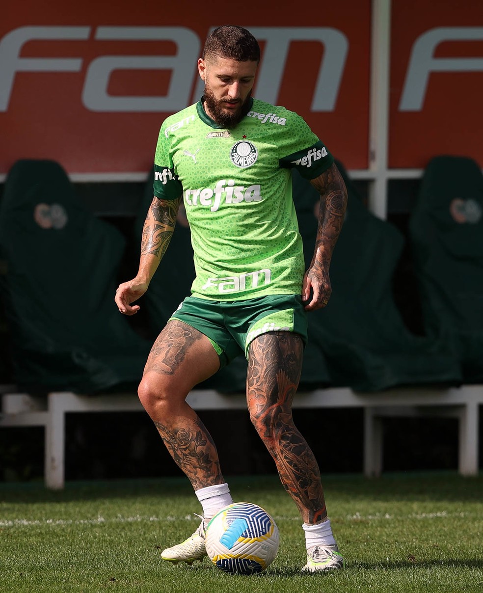 Z� Rafael em treino do Palmeiras � Foto: C�sar Greco/Palmeiras
