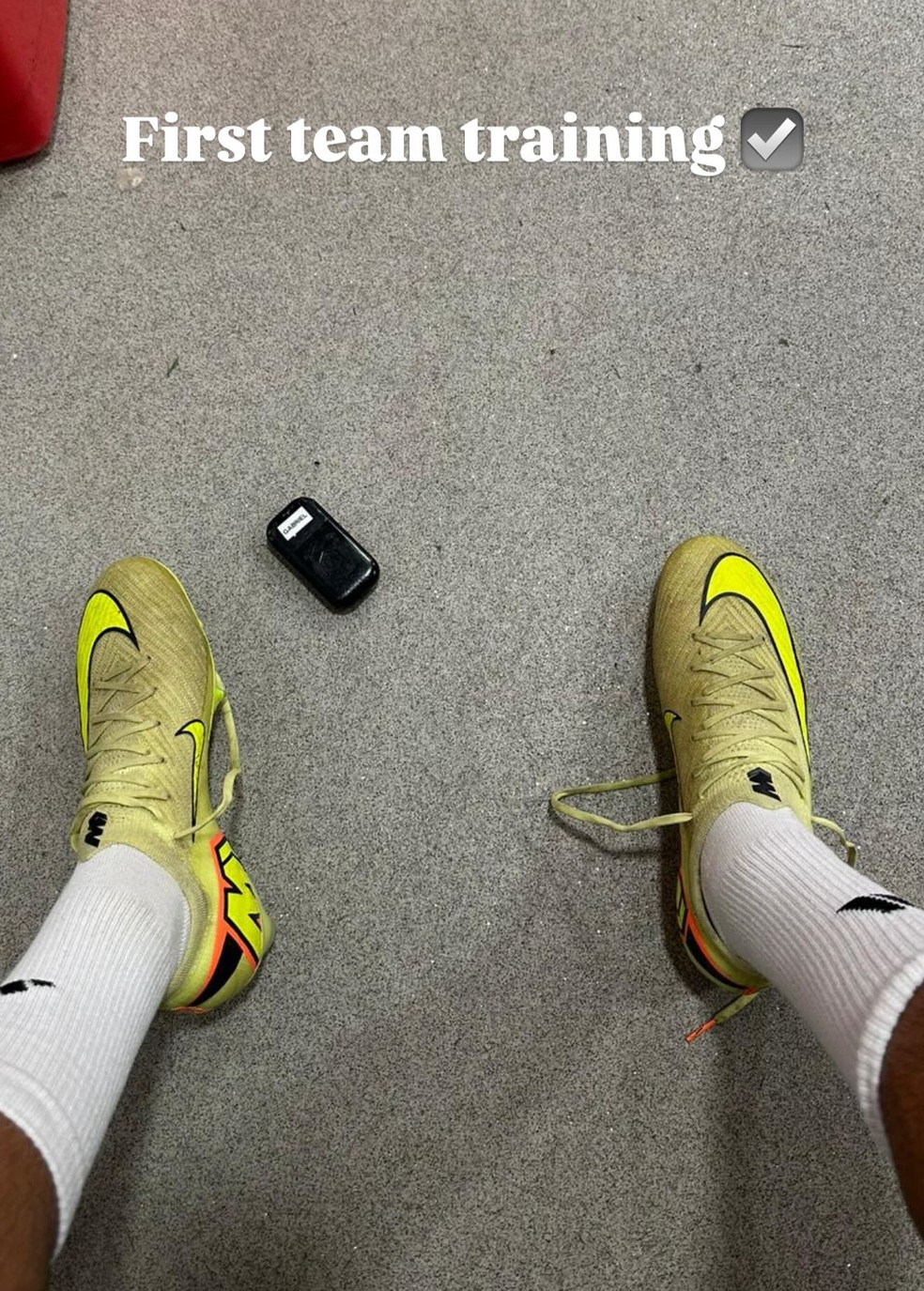 JJ Gabriel registrou primeiro treinamento com o time profissional.