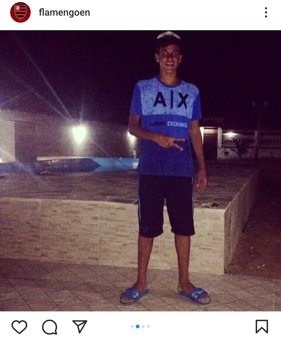 Flamengo posta primeira foto de Pedro no Instagram — Foto: Reprodução