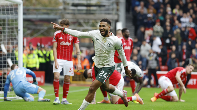 Reece James comemora gol em Nottingham Forest x Chelsea