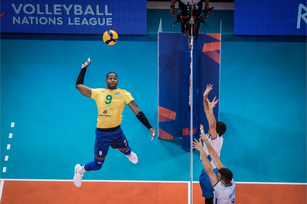 Liga das Nações masculina de vôlei: Brasil 3 x 2 Eslovênia | ge