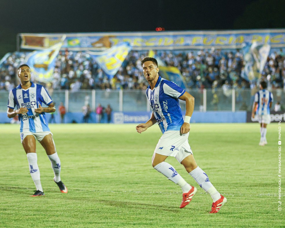 Caio Mello comemora gol do Paysandu — Foto: Jorge Luís Totti/Paysandu