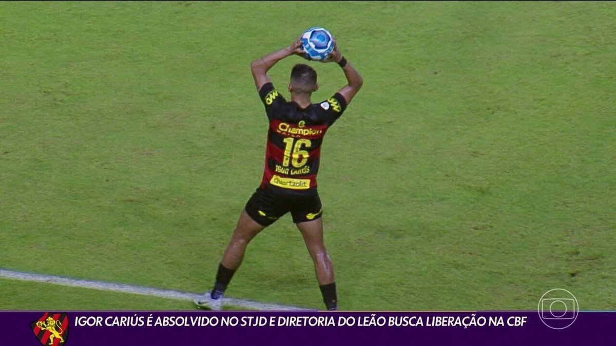 Após absolvição no STJD, Igor Cariús volta com assistência em vitória do  Sport na Série B, sport