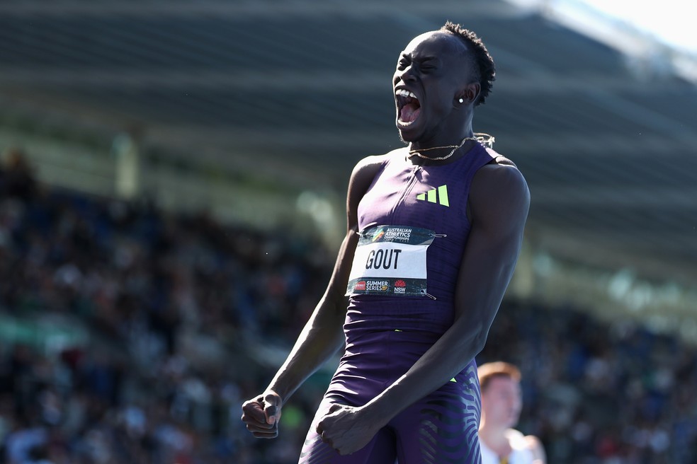 Gout Gout vence Campeonato Nacional da Austrália nos 200m — Foto: Cameron Spencer/Getty Images