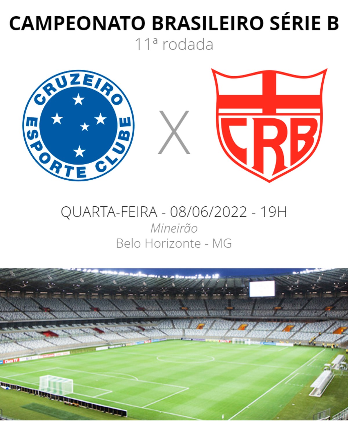 Cruzeiro x CRB: veja onde assistir, escalações, desfalques e arbitragem