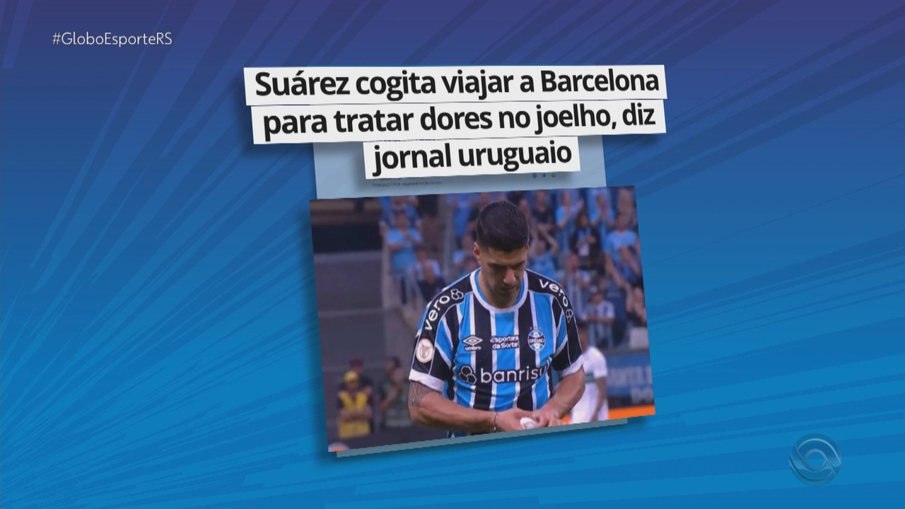 Suárez cogita viajar a Barcelona para tratar dores, diz jornal uruguaio