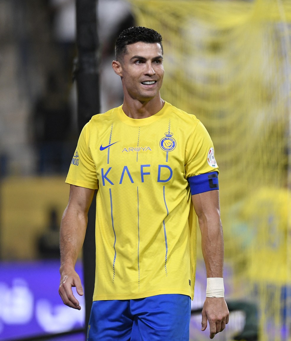 Cristiano Ronaldo em Al-Nassr x Al-Hilal — Foto: Stringer/Reuters