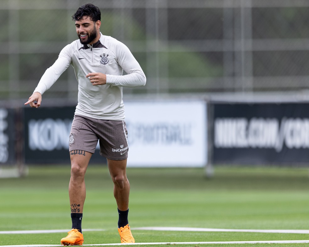 Yuri Alberto em treino do Corinthians