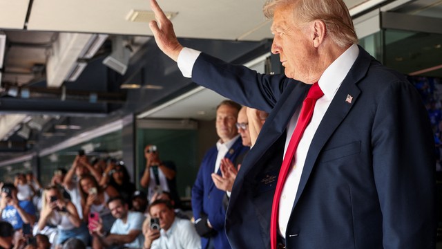Presidente dos EUA, Donald Trump, durante a final da Copa do Mundo de Clubes