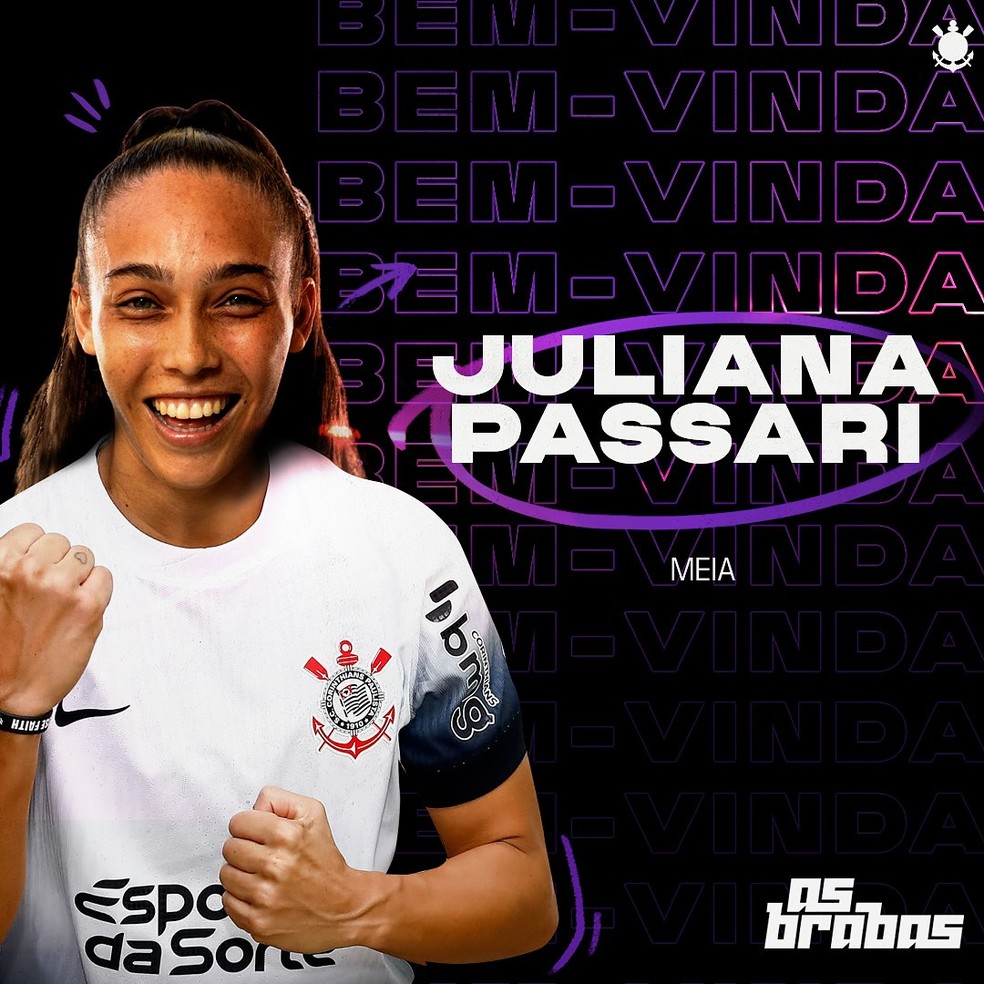Juliana Passari foi anunciada pelo Corinthians — Foto: Divulgação