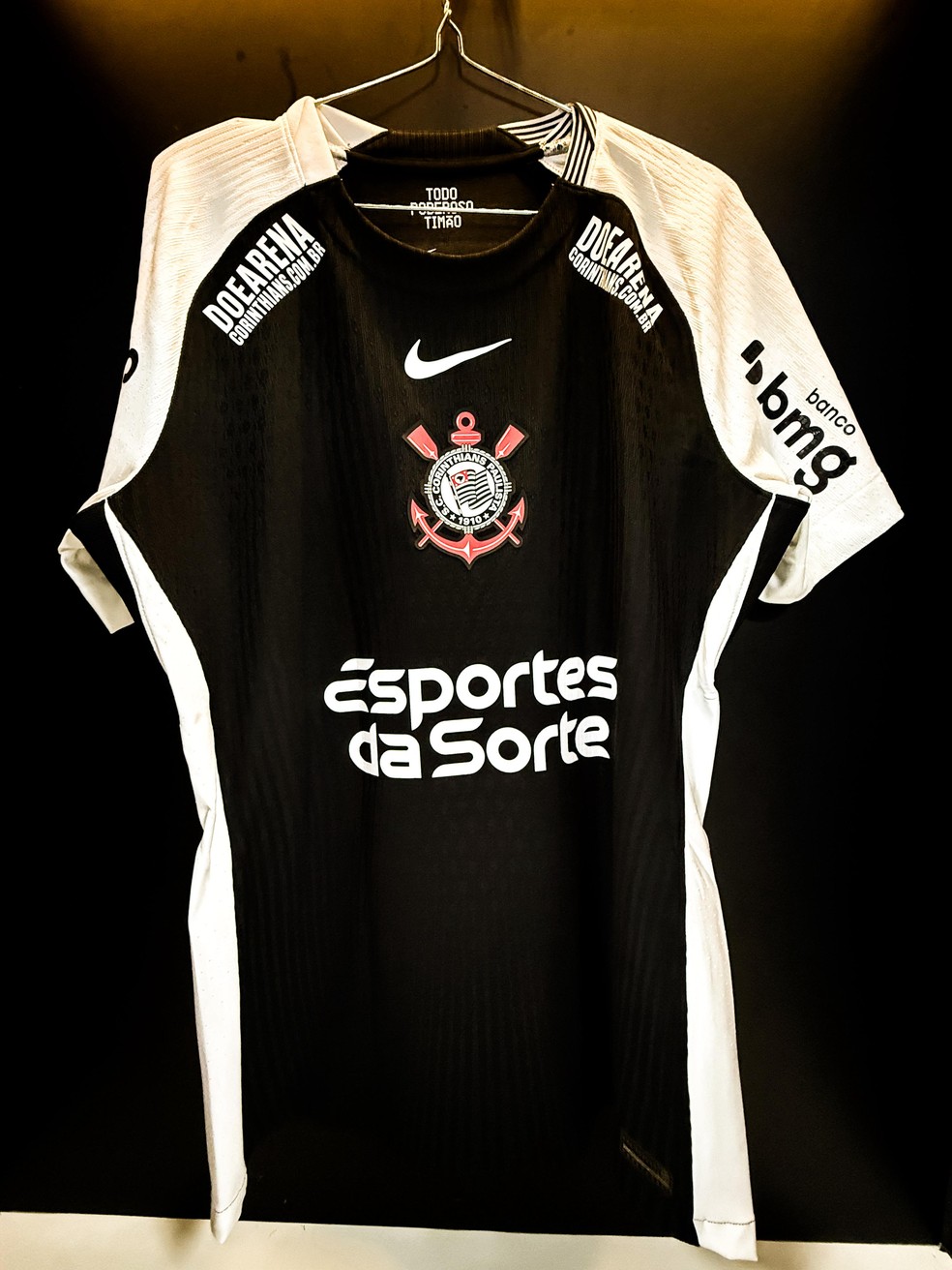 Camisa do Corinthians no vestiário antes de clássico Majestoso — Foto: Rodrigo Coca / Ag.Corinthians